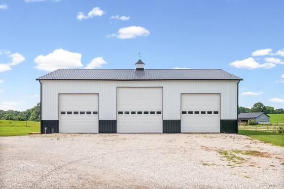 40x60 shop with three overhead doors