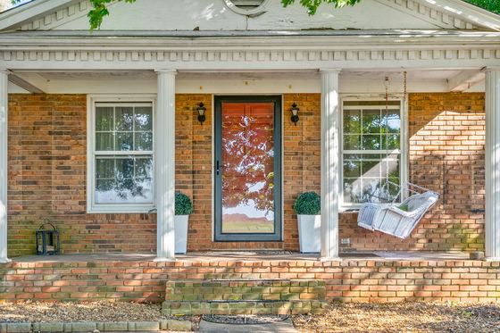 Covered front porch, with the swing, 5525 Glass Lane